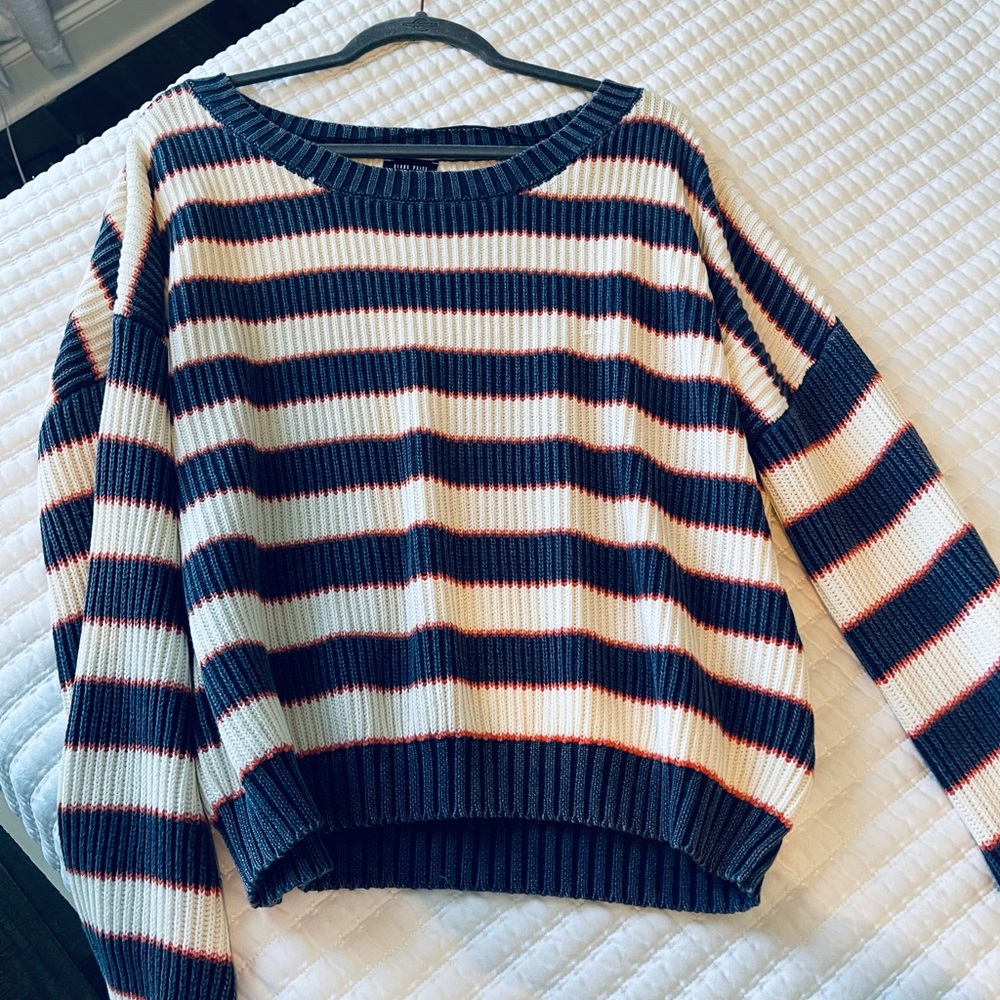 {NWOT}Blue and orange oversized sweater SIZE: M